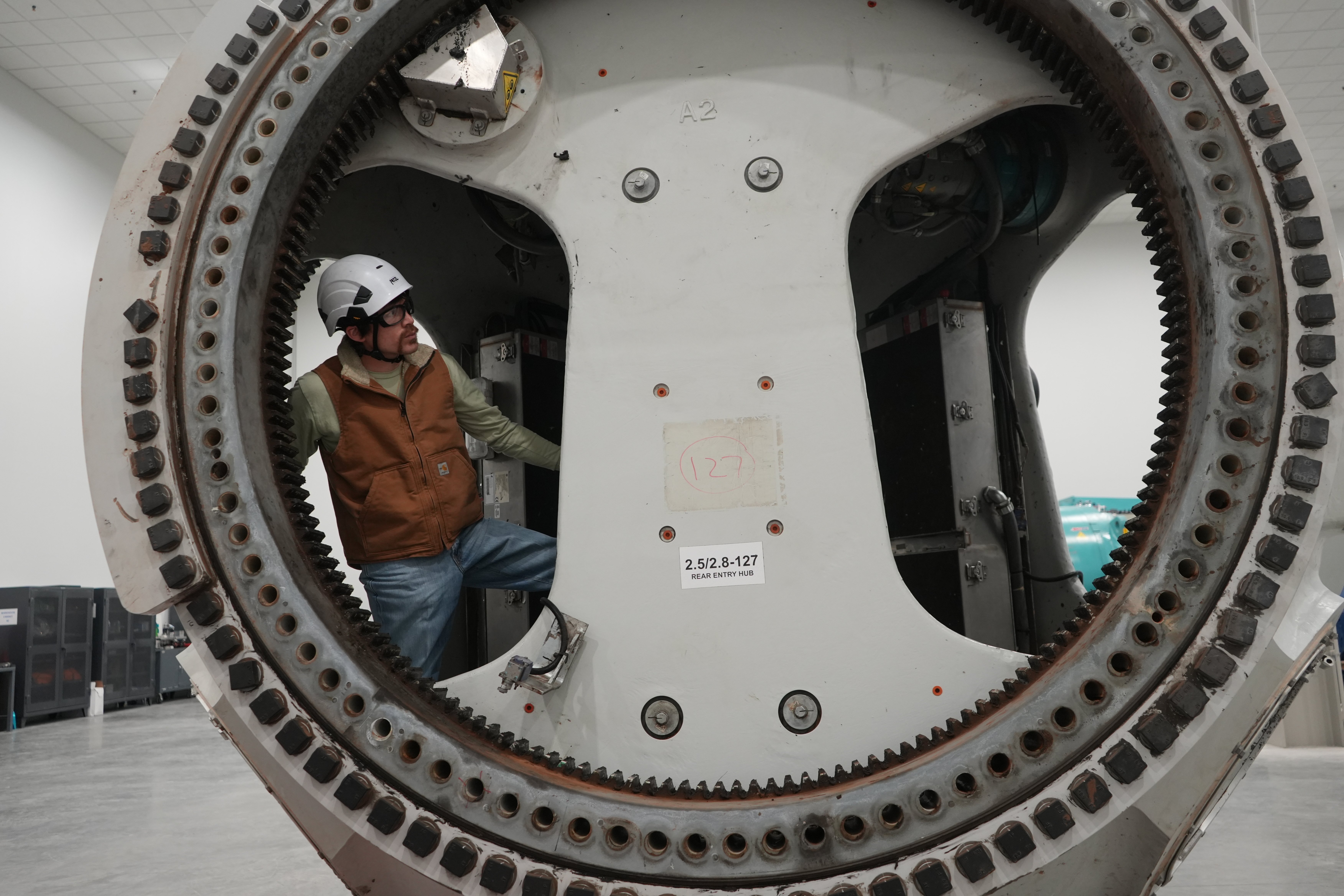 renewables trainer in wind training facility