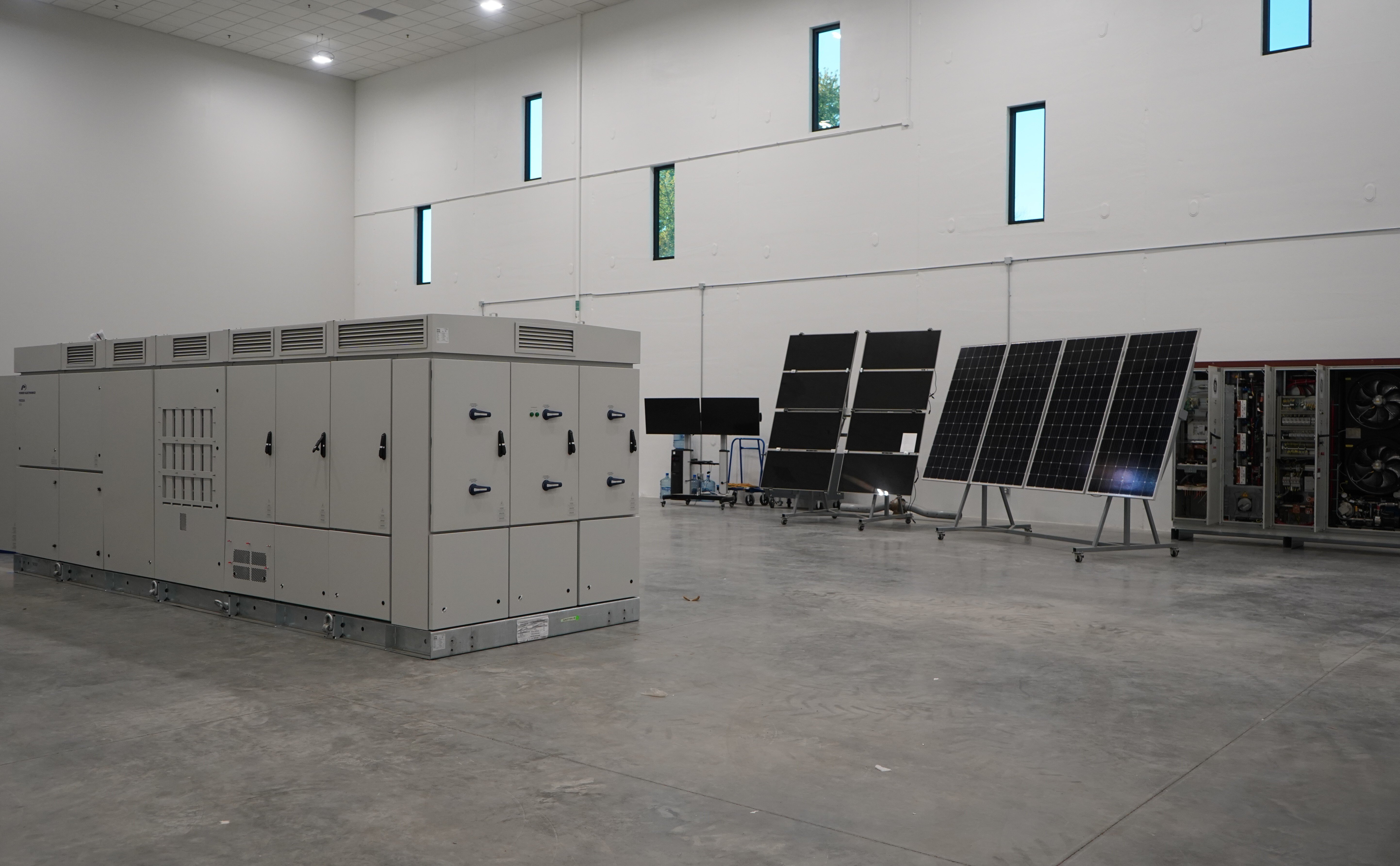 solar panels in a training facility